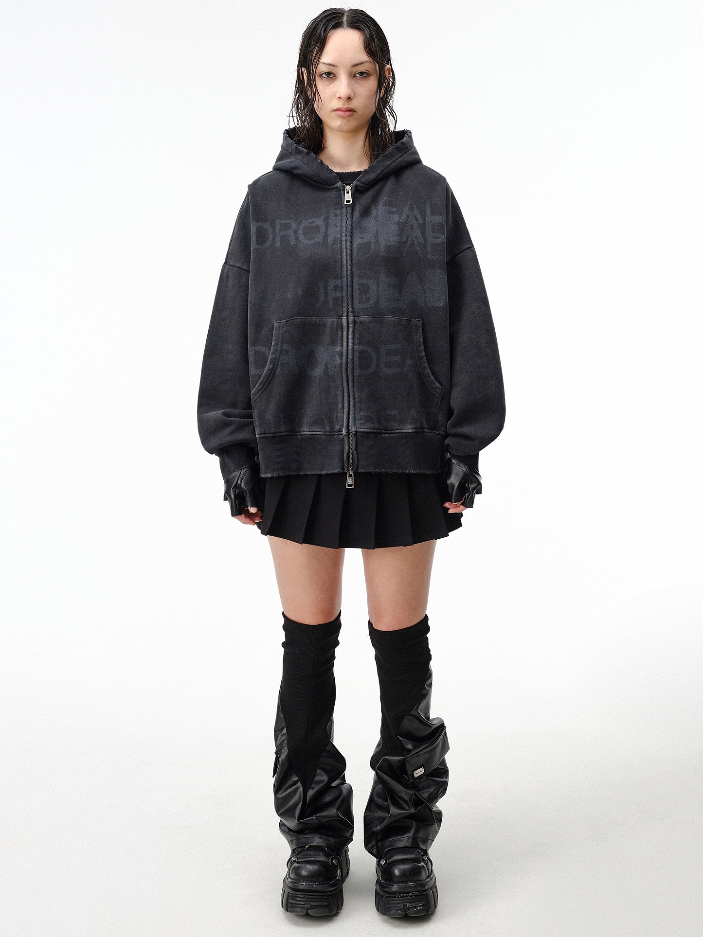 Drop Dead Stacked Hoodie Ecom -- Woman