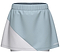 The HEAD Dynamic Womens Badminton Skort in light blue and white features a diagonal color block design, elastic waistband, moisture-wicking fabric, and a white "HEAD" logo near the hem.