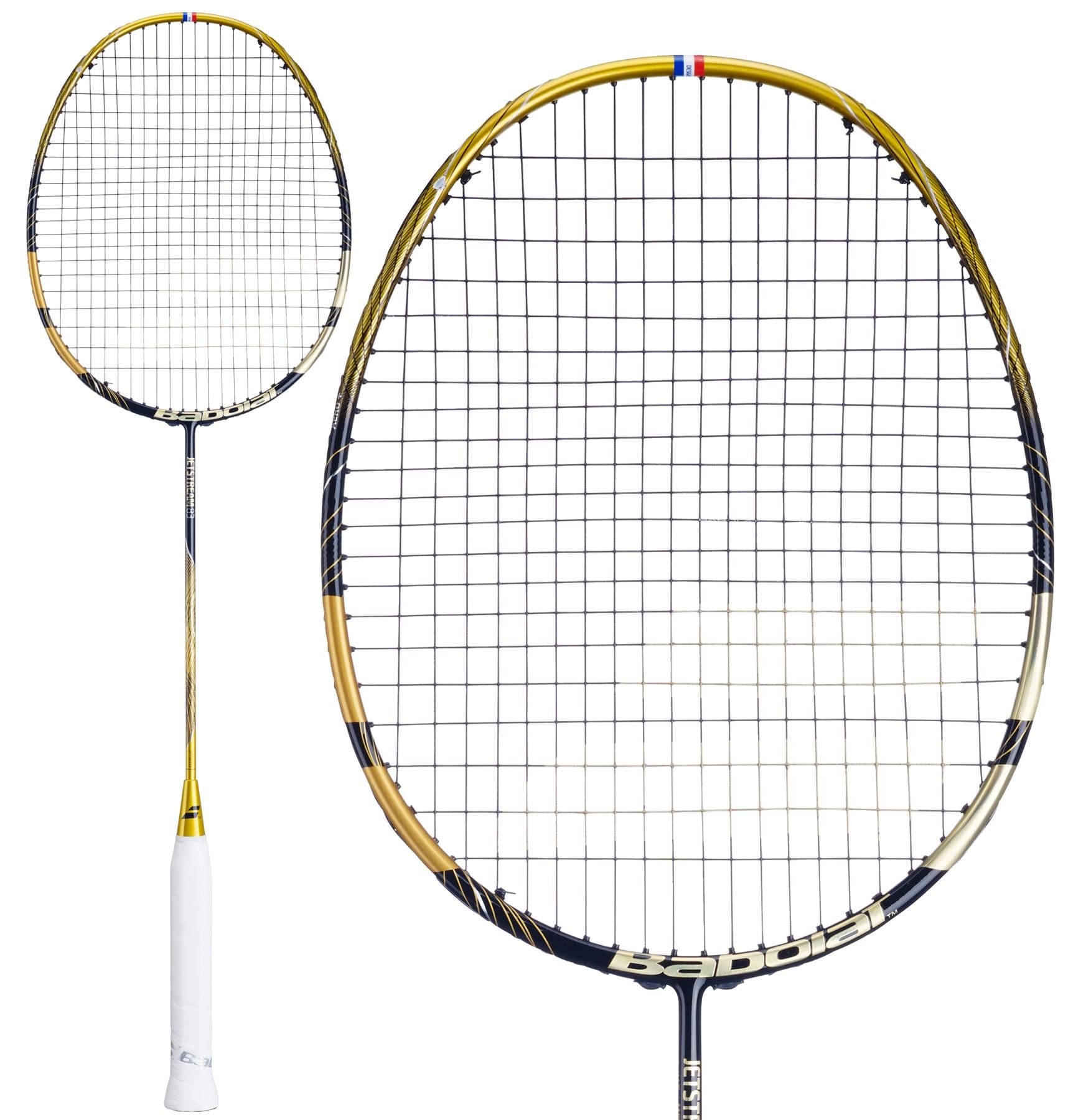バボラ JETSTREAM83 4U Babolat Jetstream 83 4U Badminton Racket - Gold / Black — Badminton HQ