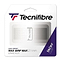 The Tecnifibre Wax Max Replacement Badminton Grip - White is presented in a package with a white background and striking purple accents, featuring the grip's logo. It highlights "Ultimate Tacky" and "2.1 mm," promising superior tackiness, maximum grip, and exceptional durability for enduring performance.