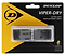The packaging for the Dunlop Viper-Dry Replacement Badminton Grip in black showcases a yellow and black design adorned with the Dunlop logo and a small cactus icon, representing dryness. Known for its exceptional durability and ability to absorb perspiration, the grip is visible through a transparent window.