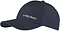The HEAD Pro Player Badminton Cap - Navy is a lightweight sports cap with side ventilation holes, UV protection, and "HEAD" in silver on the front—ideal for badminton players.