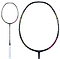 The Li-Ning Windstorm 79H 5U Badminton Racket in black features TB-Nano Technology and a white grip. The main image showcases a close-up of the head, with a smaller full view on the left against a plain background.