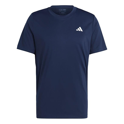 An ADIDAS Men's Club Badminton T-Shirt in navy, featuring a subtle white logo on the left chest.