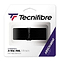 The packaging for the Tecnifibre X-Tra Feel Replacement Badminton Grip - Black highlights its superior playing feel. This black grip, stamped with the "Tecnifibre" brand, is engineered with "Hydrocell" technology for rapid absorption and effective perspiration management, all while maintaining a 1.9 mm thickness to ensure exceptional performance.