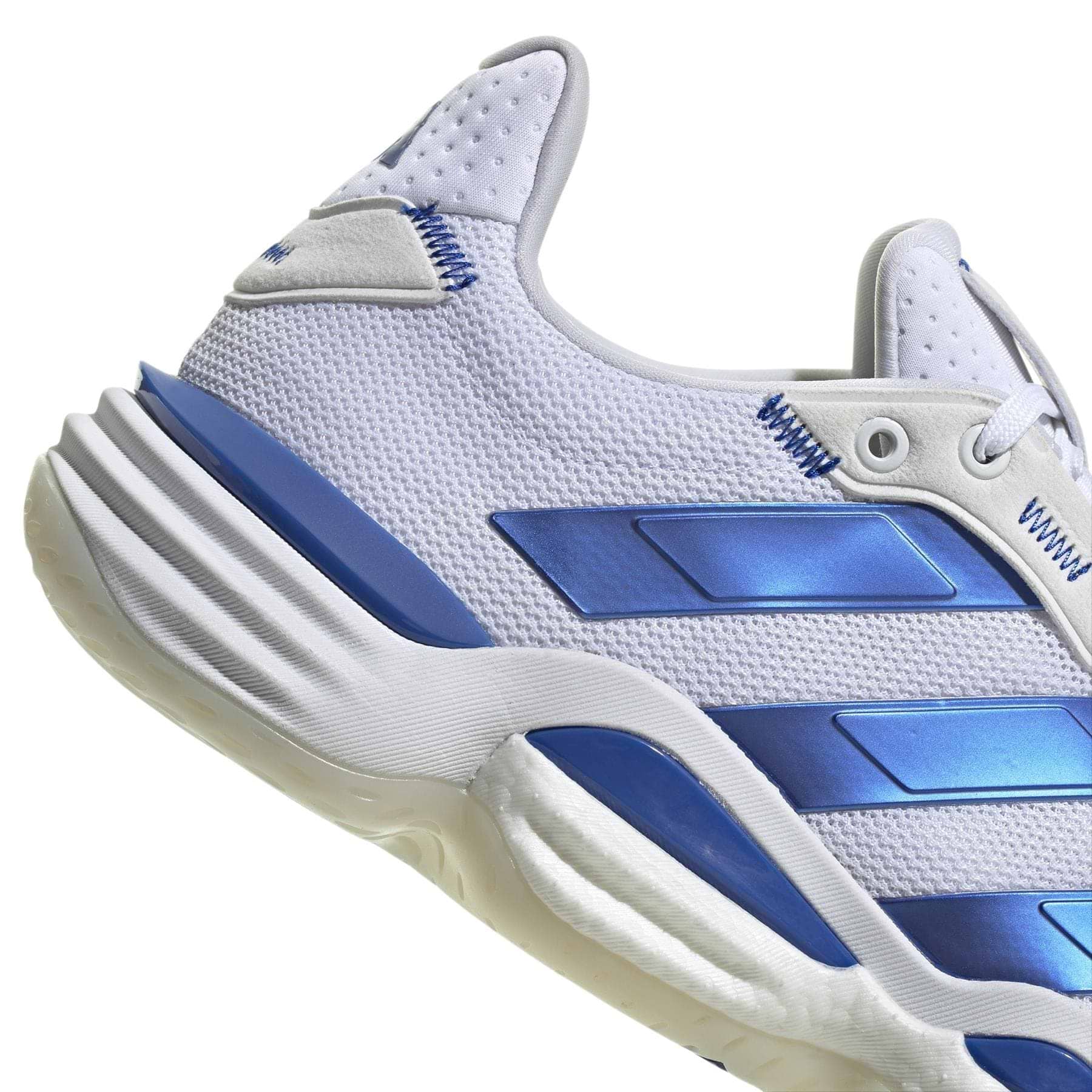 ADIDAS Stabil 16 Mens Badminton Shoes - White / Blue Badminton HQ ADIDAS Stabil 16 Mens Badminton Shoes - White / Blue Badminton HQ