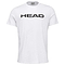 The HEAD Club Basic Men's Badminton T-Shirt in white showcases a prominent HEAD logo across the chest, blending polyester and cotton for a chic and comfortable ensemble.