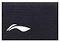 The Li-Ning Corner Logo Wristband in black features a textured fabric with a small, white, stylized leaf or wing logo on the lower left. It provides superior perspiration control ideal for badminton players.