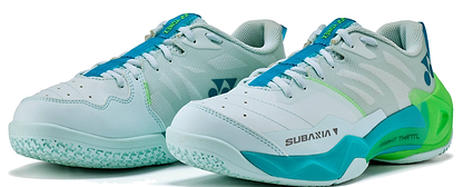 Step up your game with Yonex Subaxia GT 2026 Men’s Badminton Shoes in Pale Green—mesh and synthetic build, GRPHT THRTTL textured soles for superior grip, and signature Yonex quality make them perfect for badminton.