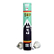 A Snowpeak C1136 cylindrical tube with Chinese text and a mountain graphic holds 12 tournament-grade goose feather shuttlecocks. Two white, BWF-approved Snowpeak feather shuttles are displayed in front of the tube.