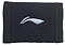 The Li-Ning Central Logo Wristband in black features a minimalist white logo with two curved lines or a stylized swoosh in the center. Ideal for badminton players, its slightly ribbed texture provides comfort and improved grip during intense matches.