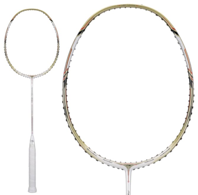 専用　LI-NING AERONAUT 9000C 4U Li-Ning Aeronaut 9000 4U Badminton Racket - White / Pale Gold