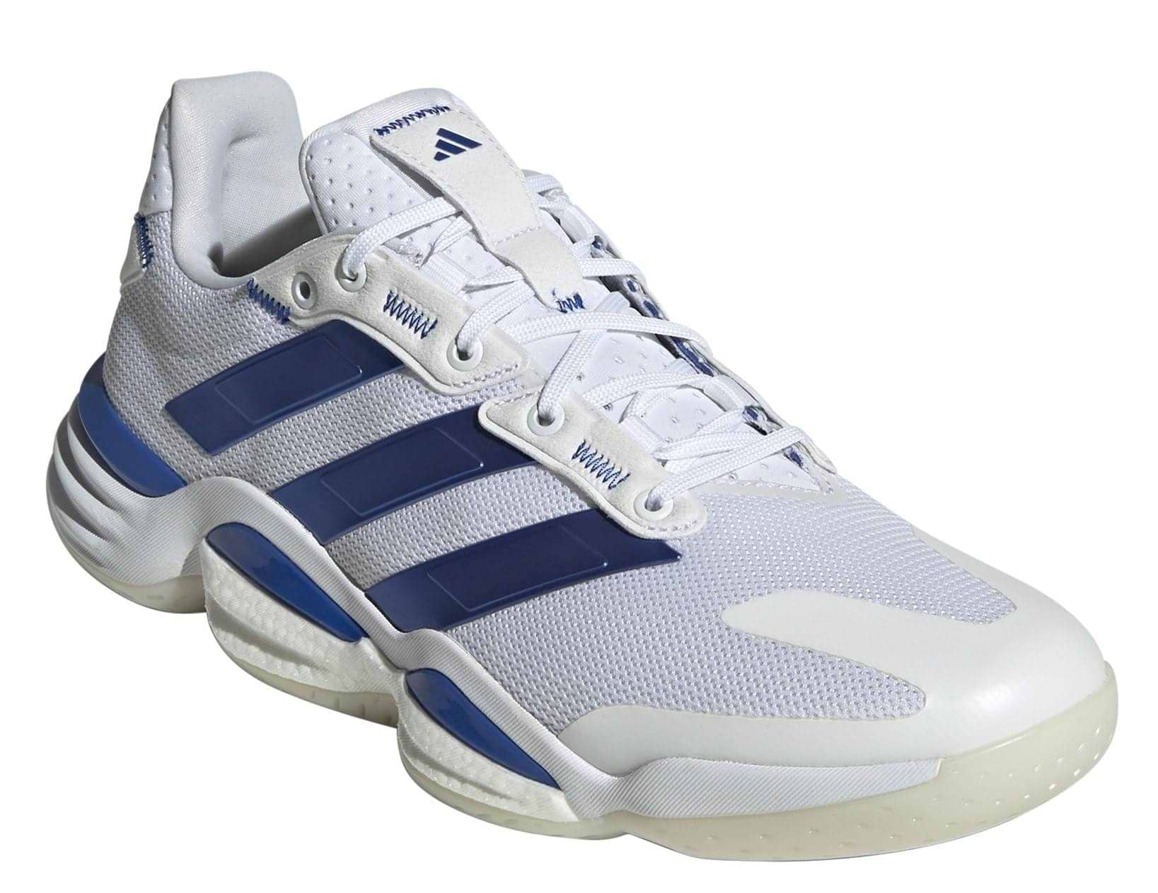 ADIDAS Stabil 16 Mens Badminton Shoes - White / Blue ADIDAS Stabil 16 Mens Badminton Shoes - White / Blue