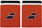 The Babolat Terry Jumbo Wristband in Cherry Tomato features black and white stripes at the top and a bold, slanted Babolat logo—perfect for absorbing sweat and adding style to your tennis accessories collection.