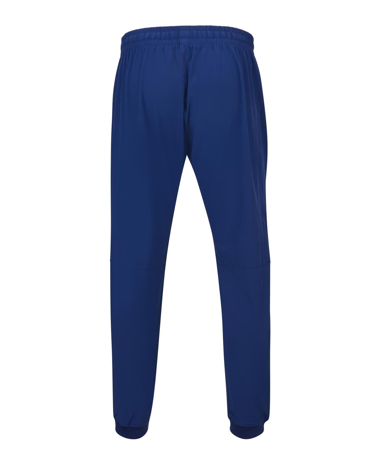 These Estate Blue athletic pants from Babolat, known as the Babolat Play Mens Badminton Pants, feature an elastic waistband and cuffed ankles. Made from four-way stretch fabric, they offer a smooth and lightweight feel perfect for sports or casual wear. Ideal for cooler winter evenings, these pants combine functionality with comfort.