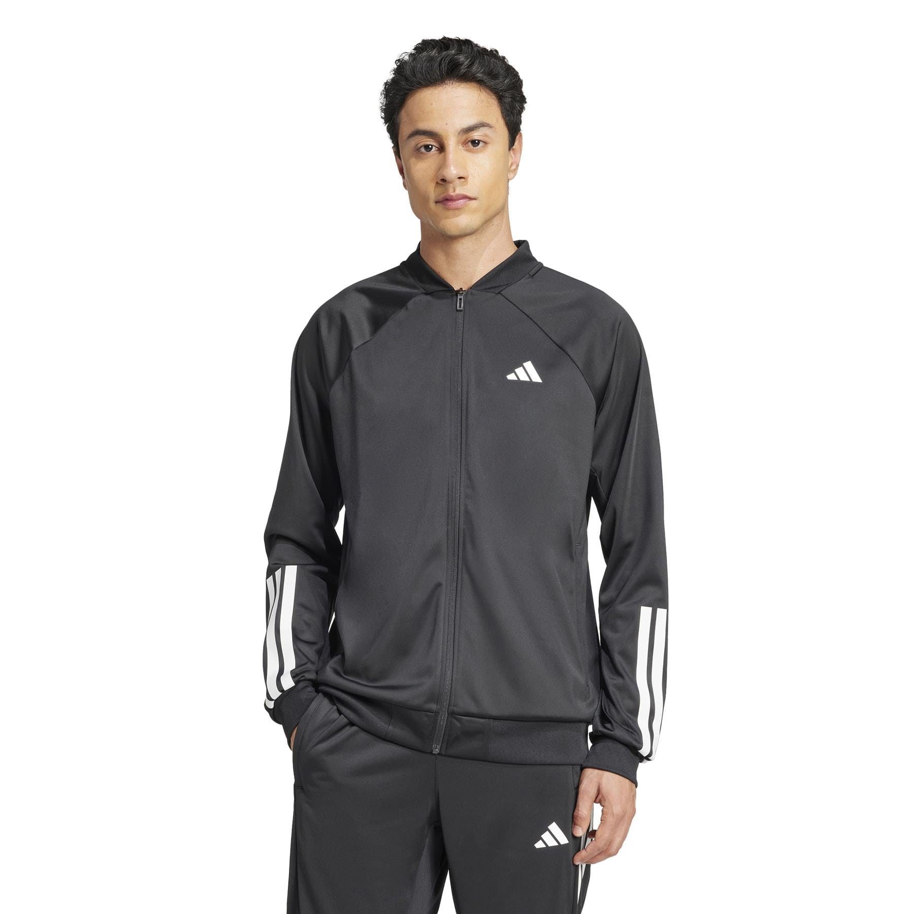 ADIDAS Mens 3 Stripe Knit Badminton Jacket - Black — Badminton HQ