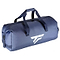 The Tecnifibre Tour Endurance 2023 Badminton Rackpack is a spacious navy blue bag with black handles and a zipper closure, ideal for badminton enthusiasts. It features a white geometric logo on its side for added style.