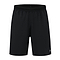 The K-Swiss Hypercourt Mens Shorts - Black are a pair of performance athletic shorts designed by K-Swiss, showcasing a black color with an elastic waistband and a subtle logo near the bottom hem. They are displayed against a simple white background.