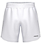 HEAD Power Mens Badminton Shorts in white by HEAD feature an elastic waistband and "HEAD" logo on the lower left leg. These athletic shorts offer a clean design, ideal for badminton, tennis, or any active sport.