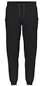 The HEAD Club Original Mens Badminton Pants in black feature an elastic waistband, drawstring ties, side pockets, and tapered legs with elastic cuffs—ideal as stylish men’s badminton pants. Brand: HEAD.