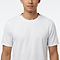 A man wears the HEAD Simple Mens Badminton T-Shirt - White by HEAD, standing chest-up against a white background with his face partially visible.