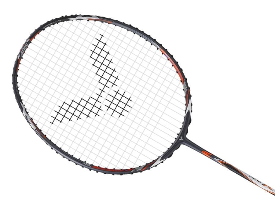 ラケット AURASPEED 100X 3U5G Victor Auraspeed 100X H Badminton Racket - Grey Orange — Badminton HQ