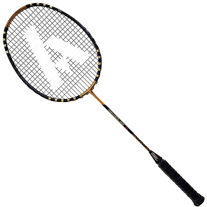 A badminton racket from the Ashaway Nanoqube X1 series featuring a white letter on it.
