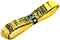 The Yellow Karakal PU Badminton Super Grip Marble Effect Single is a textured bicycle handlebar tape coiled and secured with a black band featuring the Karakal brand name and logo, boasting a super grip inspired by their expertise in racket sports.