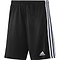 Enjoy supreme comfort and performance with the Adidas Squadra 21 Men's Shorts - Black. These men's athletic shorts boast a stylish white adidas logo on the lower left leg and incorporate Aeroready Technology. Featuring three signature white stripes down each side, they are ideal for any workout.