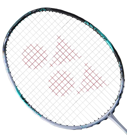 The Yonex Astrox 88S Pro 3U Gen 3 2024 Badminton Racket boasts a sophisticated silver and black frame, meticulously crafted for aggressive players who demand outstanding control.