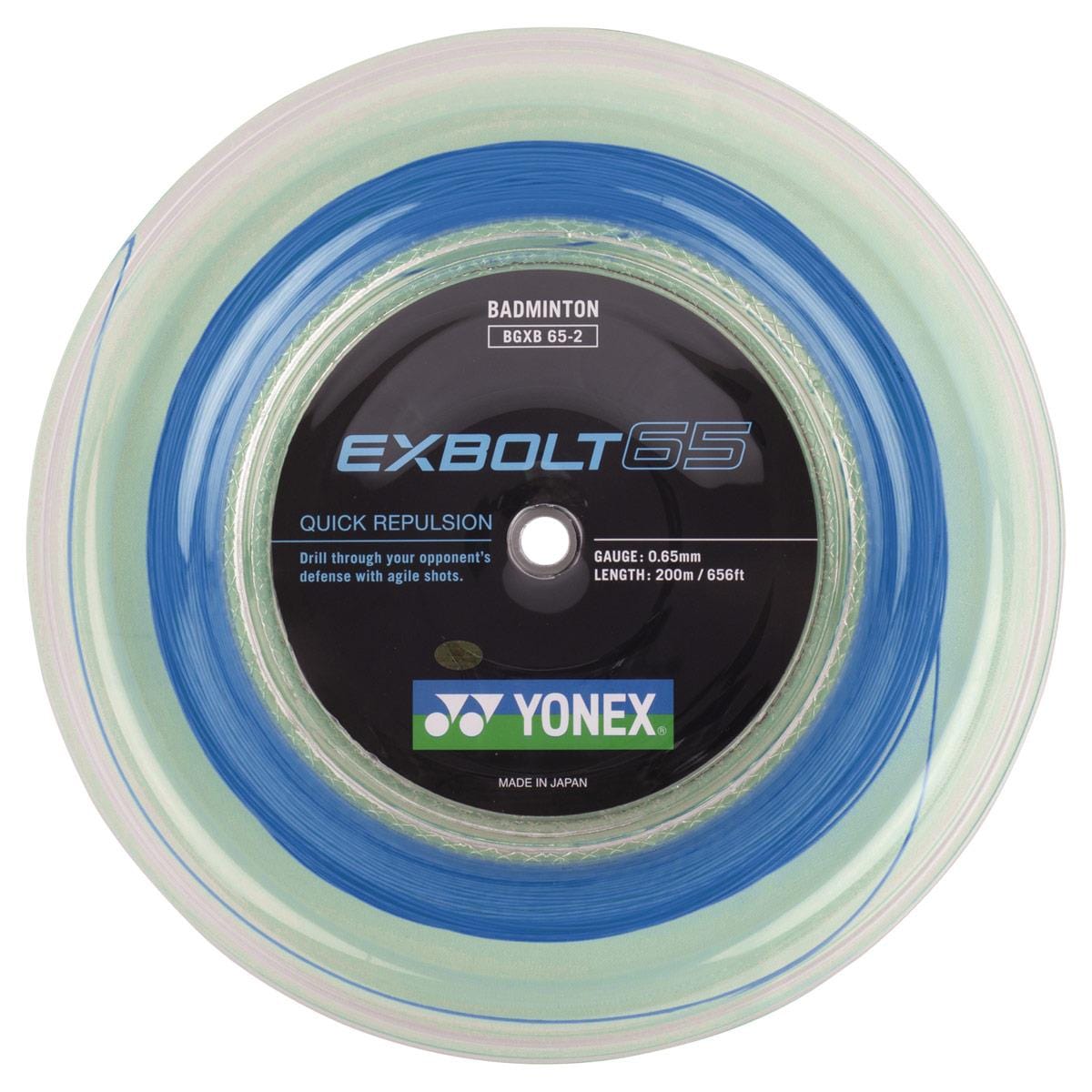 Yonex Exbolt 65 Badminton String Blue - 0.65mm 200m Reel