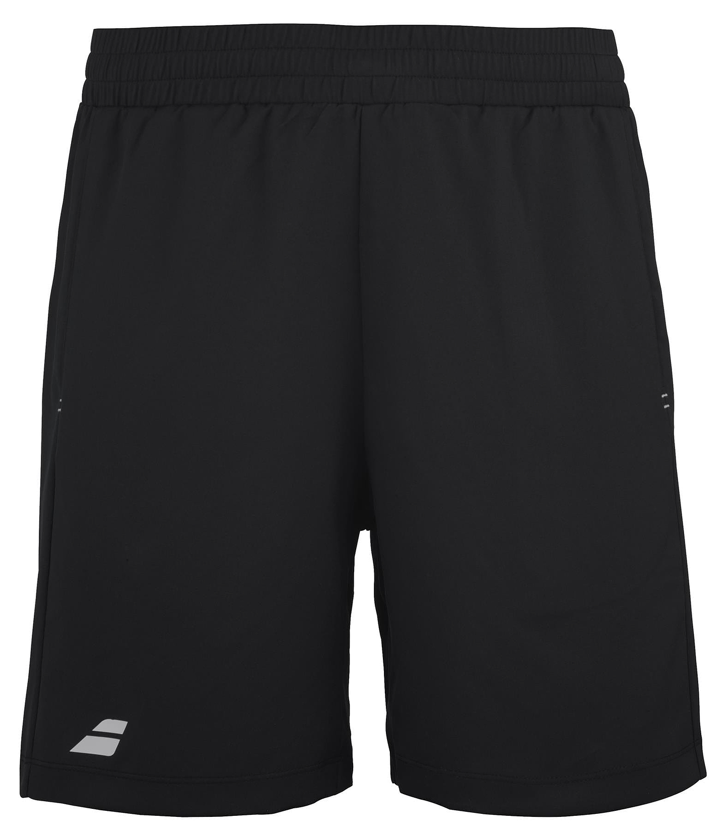 Made from recycled elastic polyester, the Babolat Play Men's Badminton Shorts in black provide unrestricted 360 Motion. These athletic shorts by Babolat include an elastic waistband and small reflective details near the bottom of the left leg.