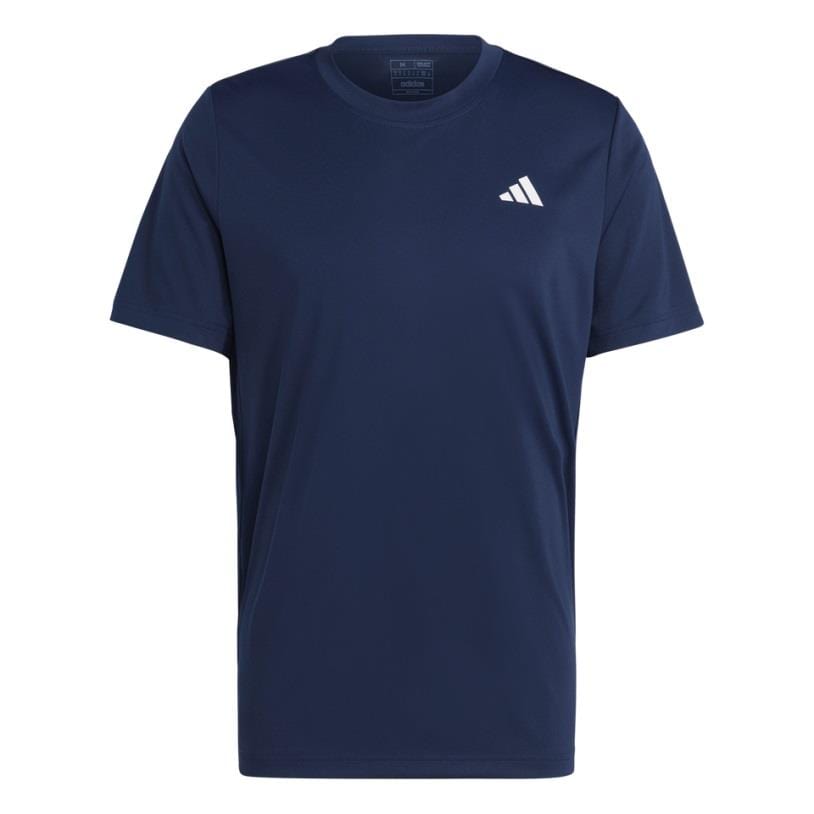 An ADIDAS Men's Club Badminton T-Shirt in navy, featuring a subtle white logo on the left chest.