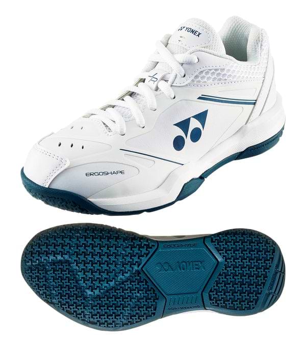 【STRONG】STRONG 006 THERMAL (WHITE) Yonex Power Cushion 65 Junior Badminton Shoes - White — Badminton HQ