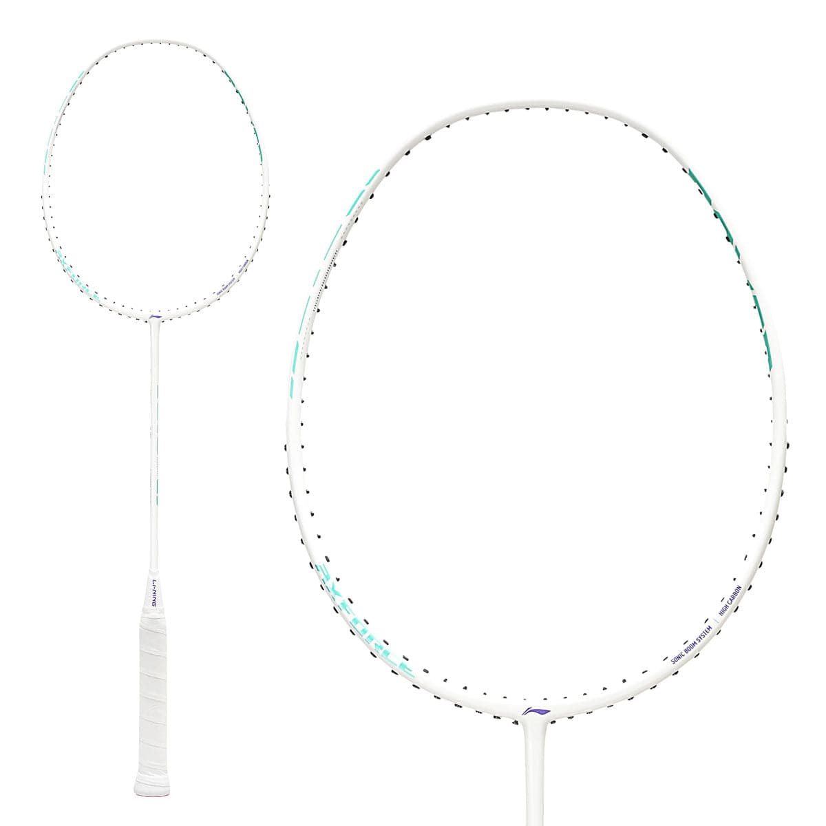 LI-NING AXFORCE 10 4U 白 Li-Ning Axforce 10 4U Badminton Racket - Pearl White (Strung