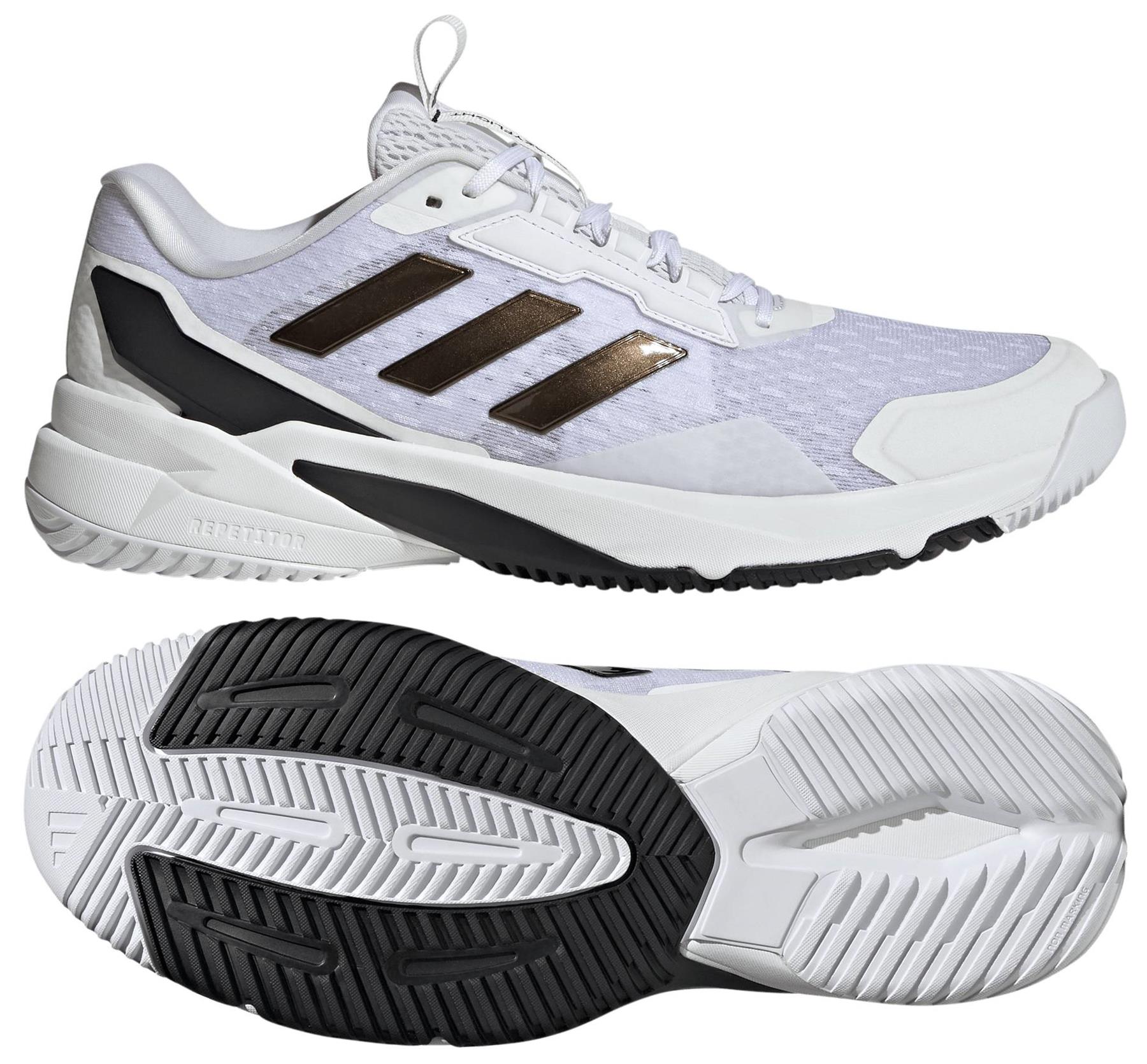 「A03」 FEEL N HIGH PLAYLIST 6 ADIDAS Crazyflight 6 Mens Indoor Badminton Shoes - White