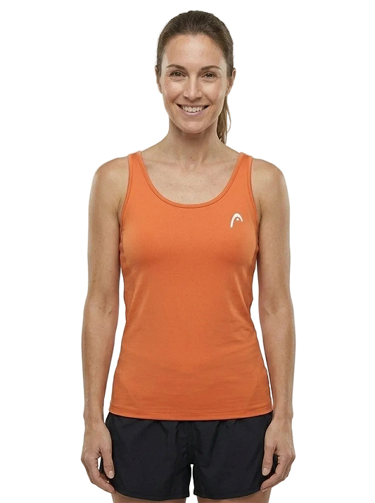 HEAD Spirit II Womens Badminton Tank Top - CN — On Model - Upper Body | Generated by Modelize