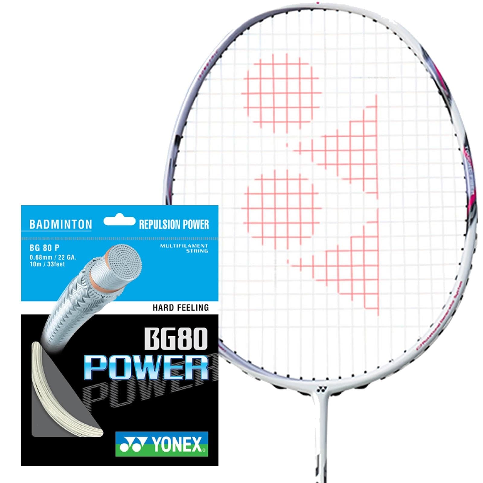 Yonex BG 80 Power Badminton String White - 0.68mm 10m Packet