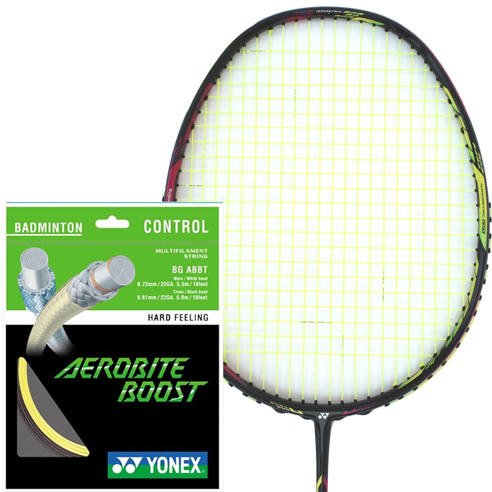 【毎日100円値下げ】YONEX AEROBITE BOOST 105/95m Yonex Aerobite Boost Badminton String Grey Yellow - 0.72/0.61mm