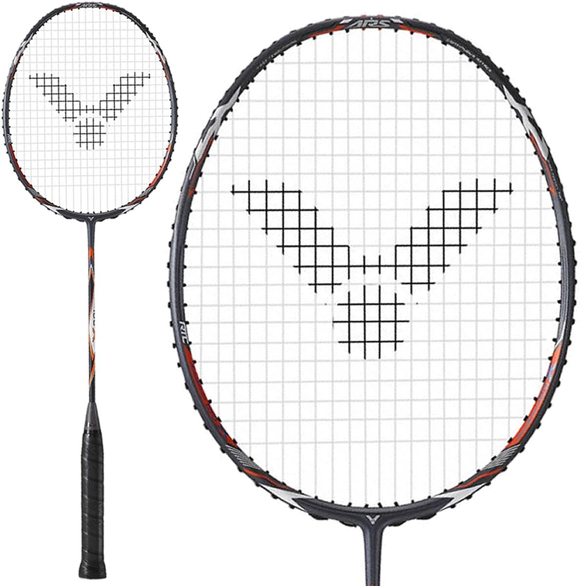 Victor Auraspeed 100X H Badminton Racket - Grey Orange — Badminton HQ