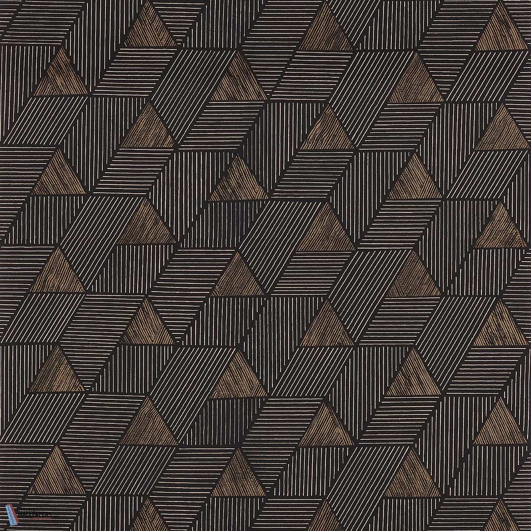 Méroé behang-behang-Casamance-Noir/Mordoré-Rol-Selected Wallpapers &amp; Interiors