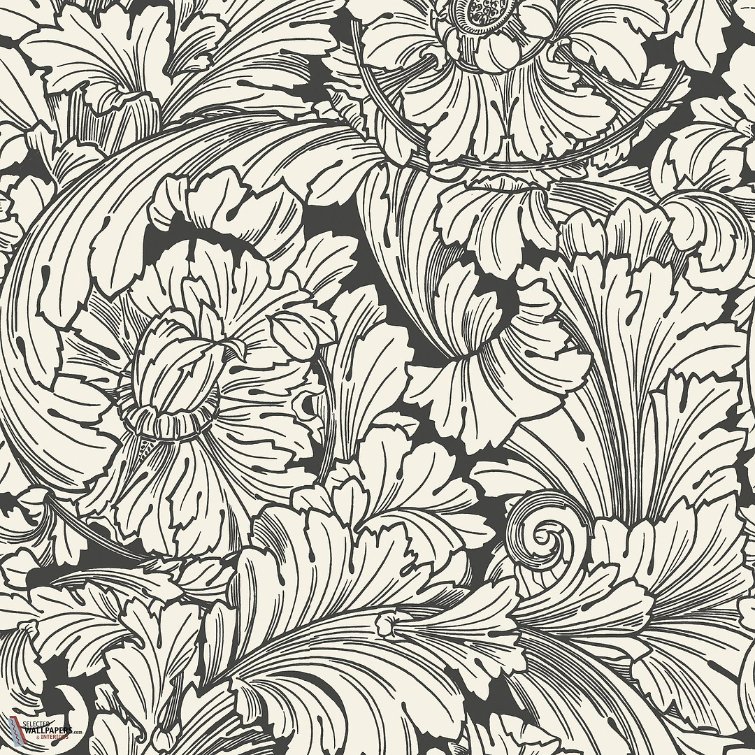 Acanthus behang-Cole & Son-Soot & Snow-Rol-Selected Wallpapers-Interiors