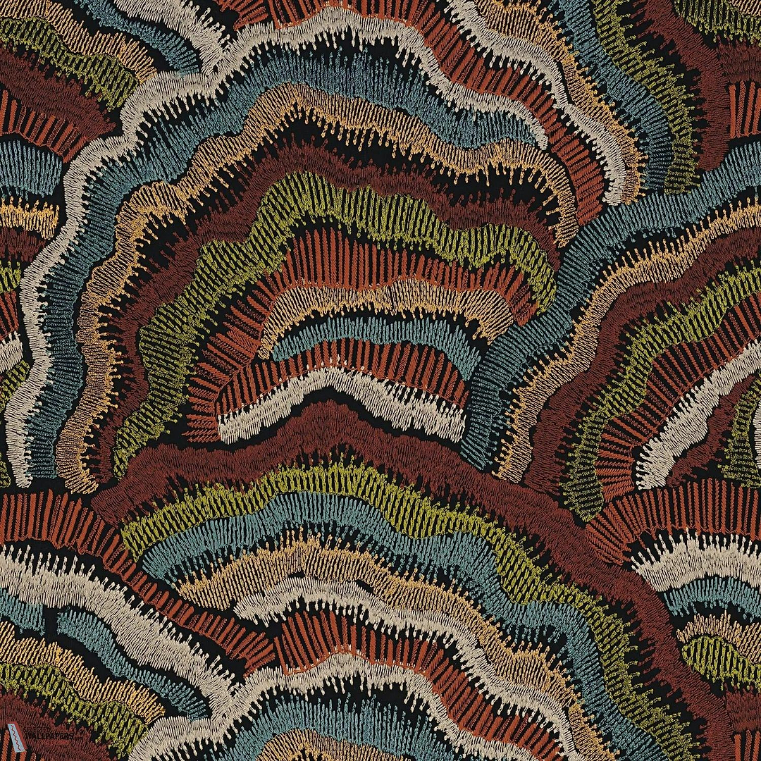 Annella stof-Casamance-Topaze acajou fonce-Meter (M1)-Selected Wallpapers-Interiors