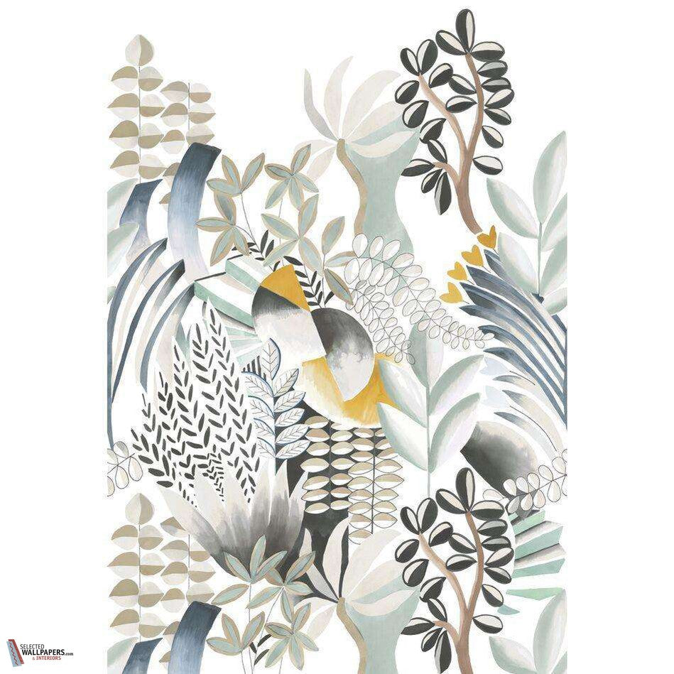 Artemis-behang-Tapete-Casamance-Vert D'eau / Blanc-Set-74870100-Selected Wallpapers