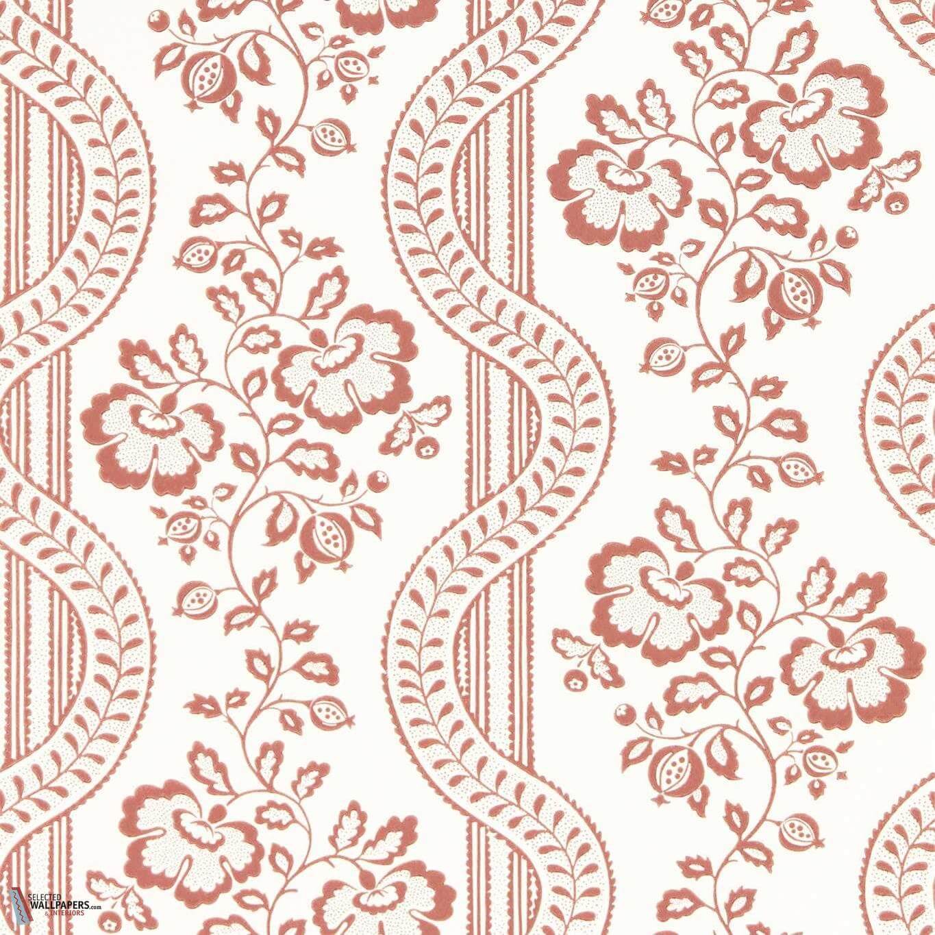 Aubrey behang-Sanderson-Fareham red-Rol-Selected Wallpapers-Interiors