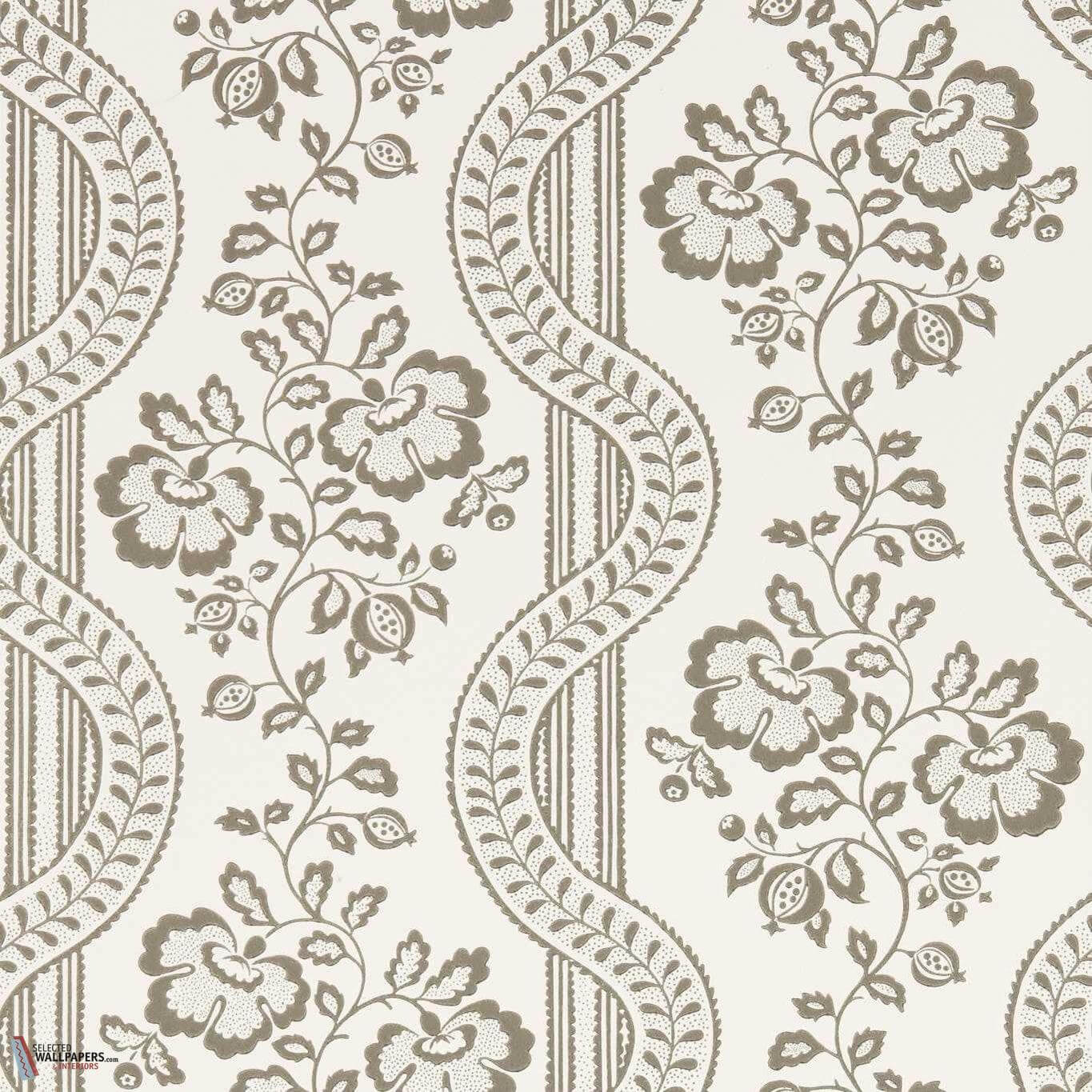 Aubrey behang-Sanderson-Raw chocolate-Rol-Selected Wallpapers-Interiors