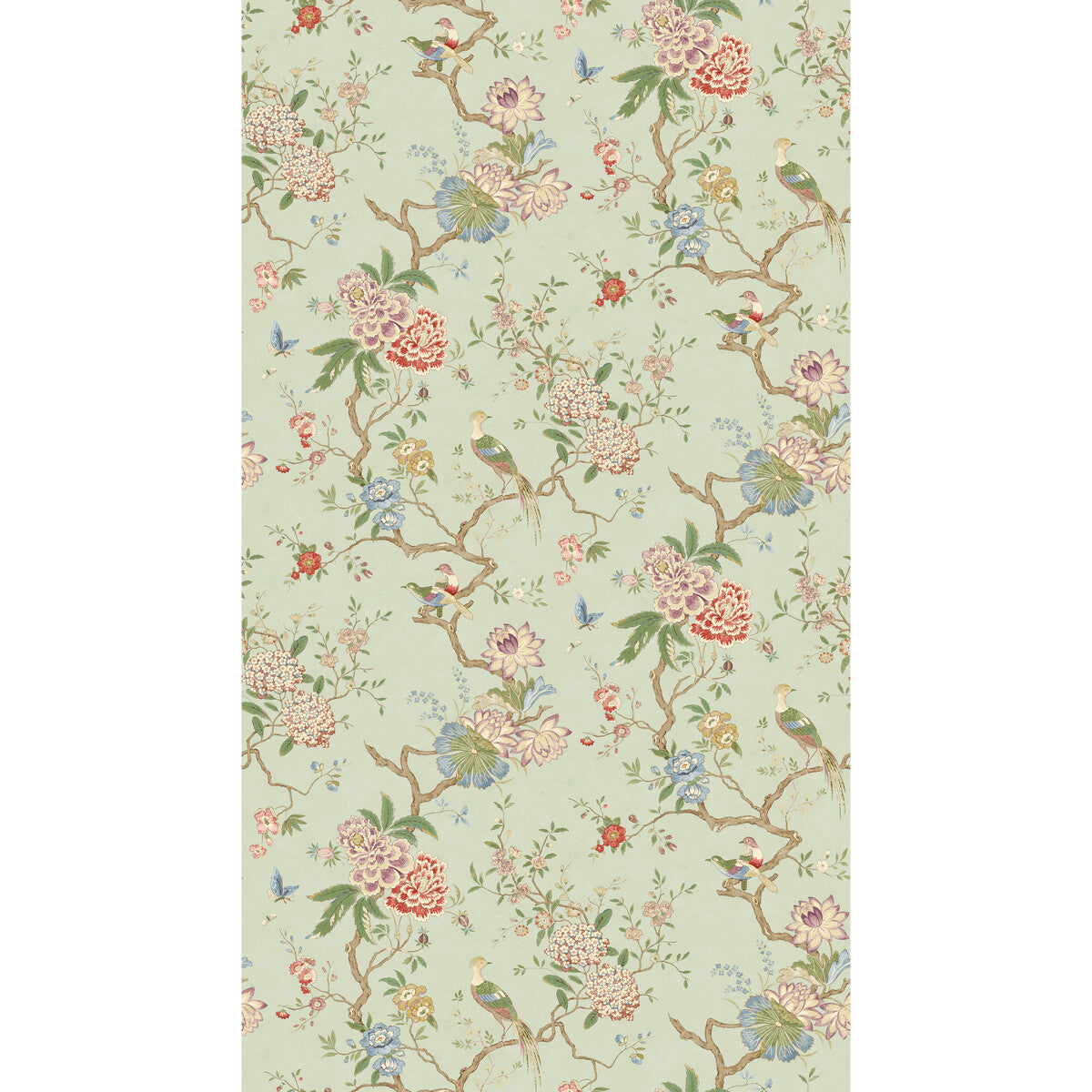 Oriental Bird behang-Behang-GP&J Baker-Eau de Nil-Rol-Selected Wallpapers &amp; Interiors
