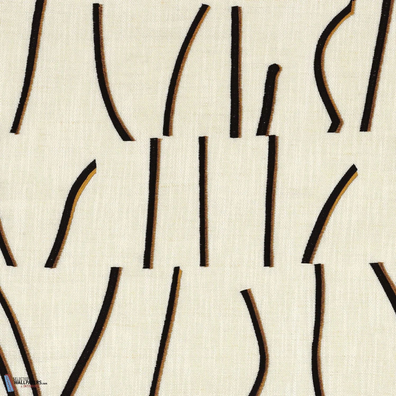 Bejuco Stof-Casamance-Ambre Noir-Meter (M1)-Selected-Wallpapers-Interiors