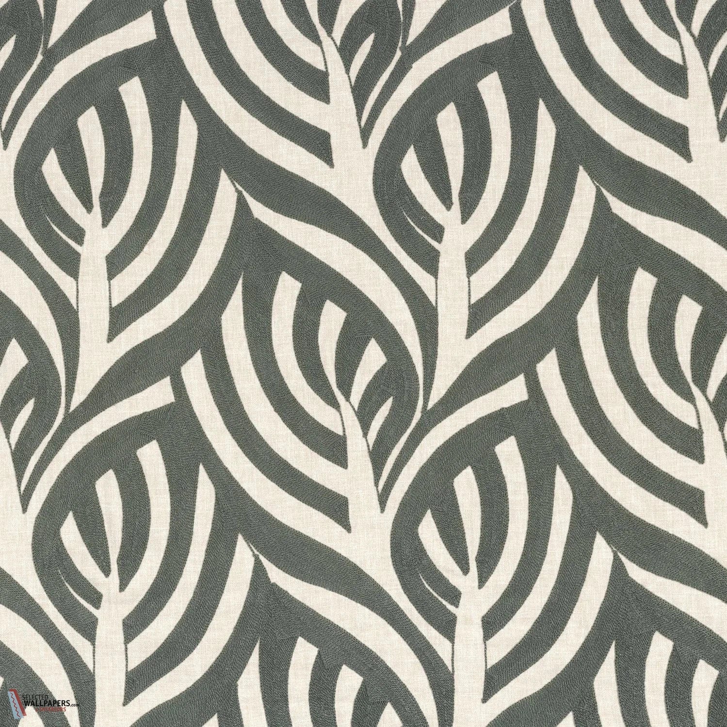 Catalpa stof-Casamance-fabric-Vert-Meter (M1)-Selected-Wallpapers-Interiors