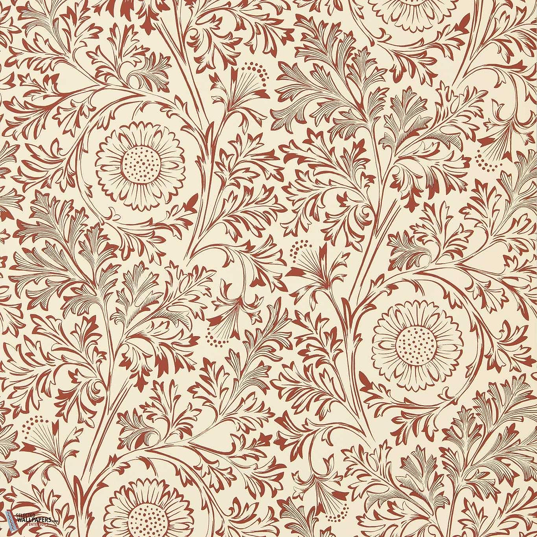 Chamomile behang-Morris & Co-Flax/Madder-Rol-Selected Wallpapers-Interiors